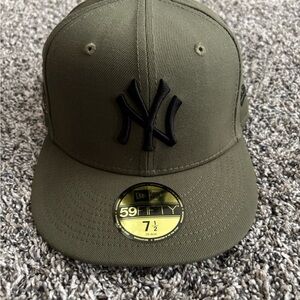 New Era Dark Green Fitted Cap with Black Logo